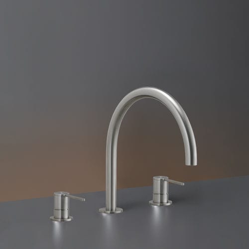 Zweigriffmischer für Waschtisch - INV43 - CEADESIGN - Aufsatz / Edelstahl / für Badezimmer