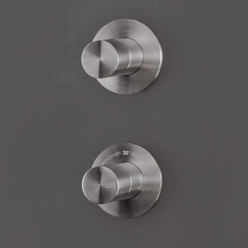 Einhebelmischer für Dusche - CAR60 - CEADESIGN - wandmontiert / thermostatisch / Edelstahl