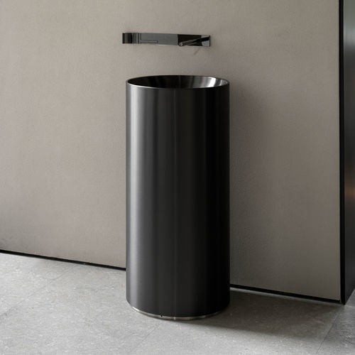 Bodenstehendes Waschbecken - ELS05 - CEADESIGN - Edelstahl / hinterleuchtet / individuell gestaltbar