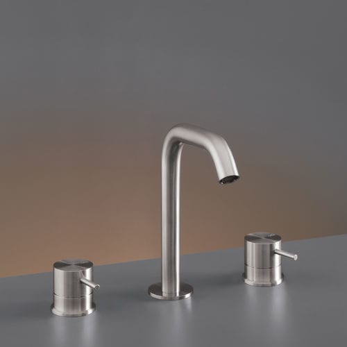 Zweigriffmischer für Waschtisch - MIL78 - CEADESIGN - Aufsatz / Edelstahl / für Badezimmer