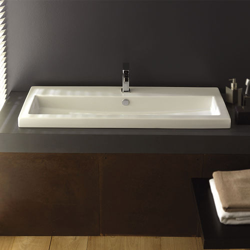 Einbauwaschbecken - SERIE 40 SERIES - CERAMICA TECLA - Keramik / rechteckig / modern