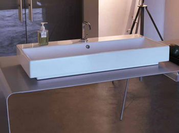 Aufsatzwaschbecken - VELCA SERIES - CERAMICA TECLA - Keramik / rechteckig / modern