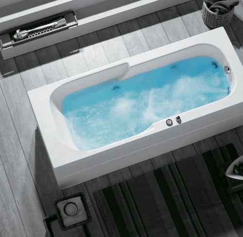Freistehende Badewanne - CLASSIC: ASTRA - COLACRIL - Acryl / Massage / weiß
