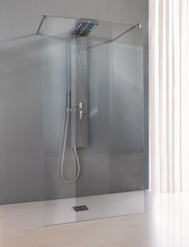 Wandmontierte Duschsäule - MYWATER - COLACRIL - modern / mit integrierter Beleuchtung / mit Schiene