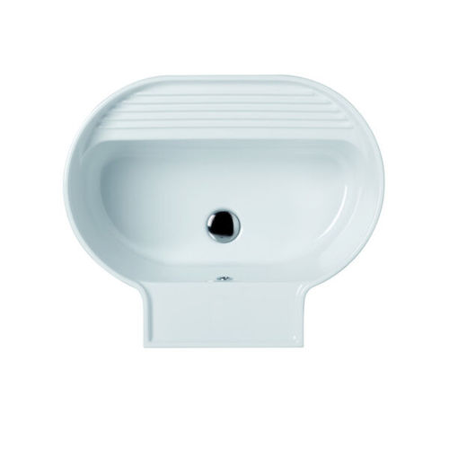 Aufsatzwaschbecken - TINO - COLAVENE - Keramik / oval / ohne Öffnung