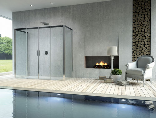 Begehbare Dusche - ACQUA R 5000 - DUKA - Glas / mit Flügeltür / rechteckig