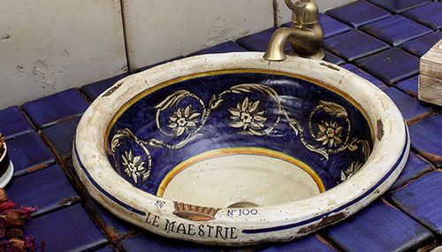 Aufsatzwaschbecken - MAESTRI VASARI - ECO CERAMICA - Keramik / rund / klassisch