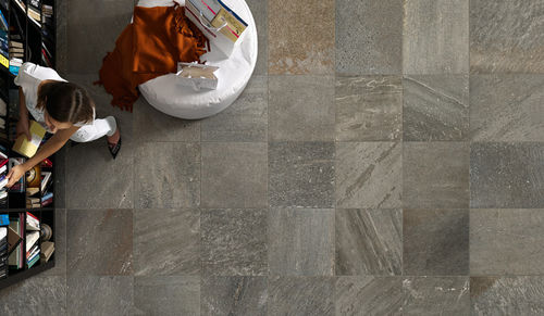 Feinsteinzeugfliesen - QUARTZ.DESIGN - EDIMAX - emailliert / für den Innenraum / bodenstehend