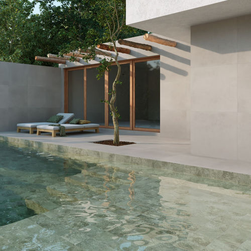 Feinsteinzeugfliesen - QUARTZO  - ELIANE CERAMIC TILES - poliert / für den Innenraum / für Poolrand