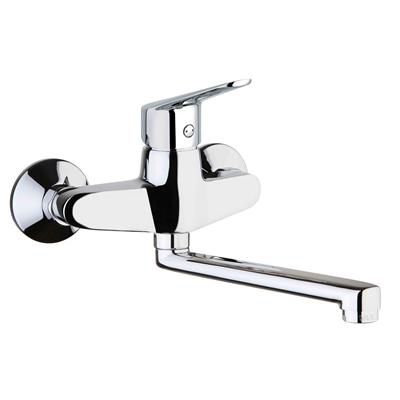 Wandmontierter Einhebelmischer - 86 CR 6550 - FIORE RUBINETTERIE - aus verchromtem Metall / für Küche / 2-Loch