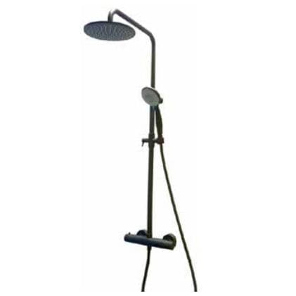 Thermostatische Duschsäule - 44NN0932 - FIORE RUBINETTERIE - schwarz / wandmontiert / modern