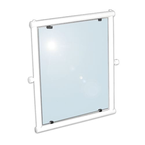 Wandmontierter Spiegel für Badezimmer - Aluminium Nylon - GOMAN - für Hotels / für Pflegeheim / für Seniorenheim