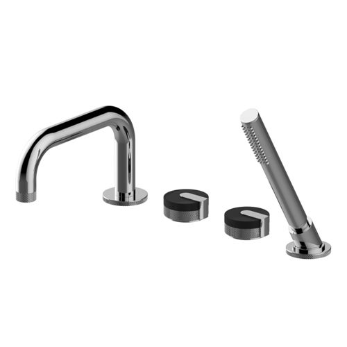 Zweigriffmischer für Badewanne - E-11559 - GRAFF - Aufsatz / aus verchromtem Metall / für Badezimmer