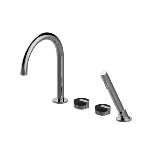 Zweigriffmischer für Badewanne - E-11569 - GRAFF - Aufsatz / aus verchromtem Metall / für Badezimmer