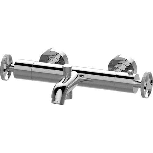 Zweigriffmischer für Badewanne - EX-6185-C19T - GRAFF - wandmontiert / thermostatisch / aus verchromtem Metall