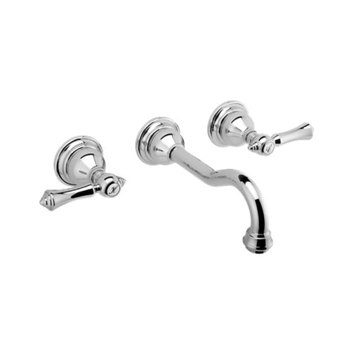 Zweigriffmischer für Waschtisch - E-2530-LM15-T - GRAFF - wandmontiert / Messing / für Badezimmer