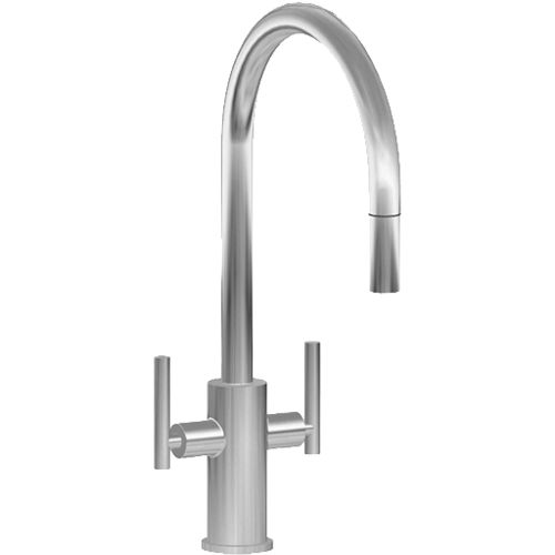Aufsatz-Zweigriffmischer - E-4670-LM49K - GRAFF - aus verchromtem Metall / für Küche / 1-Loch