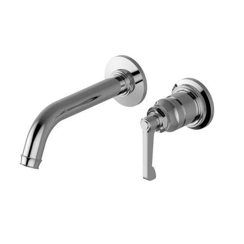 Einhebelmischer für Waschtisch - E-11635-LM60W - GRAFF - wandmontiert / aus verchromtem Metall / für den Innenraum