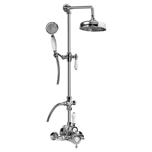 Wandmontiertes Duschsystem - ED2.01-LC1 - GRAFF - modern / für Gewerbegebrauch / mit Handbrause