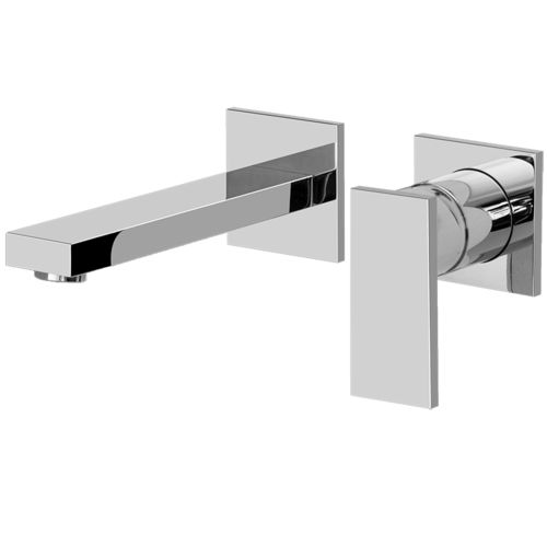 Einhebelmischer für Waschtisch - E-3735-LM31W-T - GRAFF - wandmontiert / mechanisch / aus verchromtem Metall