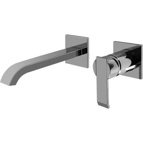 Einhebelmischer für Waschtisch - E-6235-LM38W-T - GRAFF - wandmontiert / mechanisch / aus verchromtem Metall