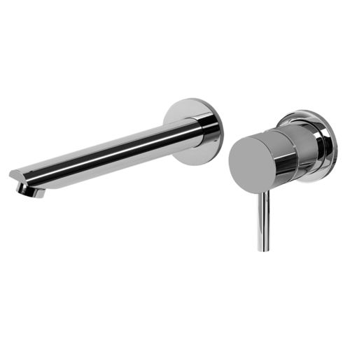 Einhebelmischer für Waschtisch - E-6138-LM41W-T - GRAFF - wandmontiert / mechanisch / aus verchromtem Metall