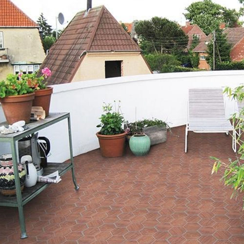 Fliesen für Außenbereich - GIRNE - GRANISER CERAMICS - für Fußboden / Feinsteinzeug / sechseckig
