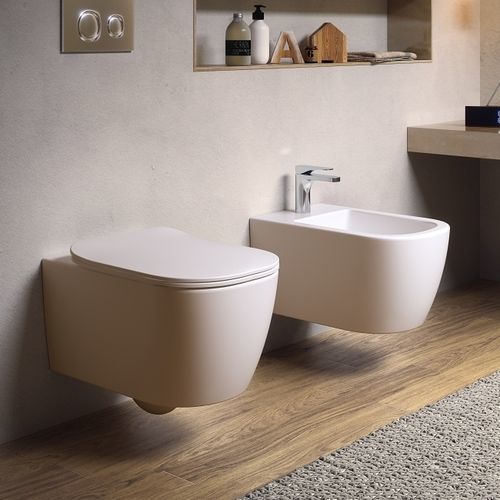 Wandhängendes WC - FASTER - HIDRA - Keramik / für Privatgebrauch / liegend