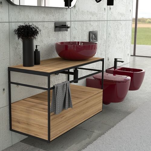 Waschbecken-Unterbau / Metall - SPHERE - HIDRA - Holz
