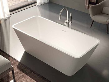 Freistehende Badewanne - KV61 - HIDRA - für Wohnungen / Mineralwerkstoff / modern