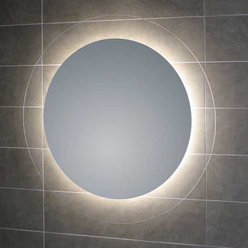 Wandmontierter Spiegel für Badezimmer - GEOMETRIE 4 - KOH-I-NOOR - modern / rund / Aluminium