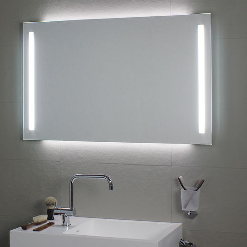 Wandmontierter Spiegel für Badezimmer - DUO - KOH-I-NOOR - modern / rechteckig / Aluminium