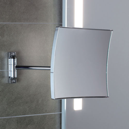 Wandmontierter Spiegel für Badezimmer - QUADROLO - KOH-I-NOOR - modern / quadratisch / Messing