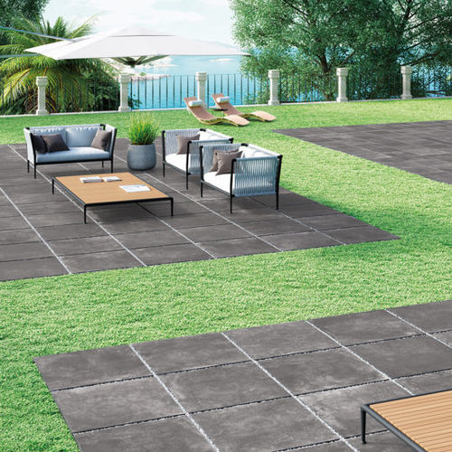 Feinsteinzeugfliesen - ANTHRACITE - LA FABBRICA AVA - poliert / für Außenbereich / für Garten