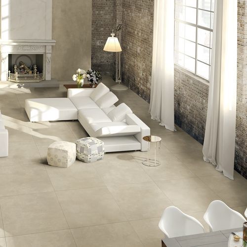Feinsteinzeugfliesen - BEIGE - LA FABBRICA AVA - matt / für den Innenraum / für Wohnzimmer