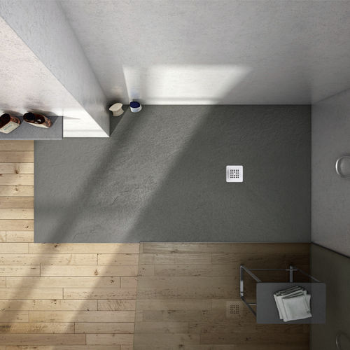 Rechteckige Duschwanne - BASE SLATE - ACQUABELLA - zum Aufstellen / Verbundwerkstoff / rutschfest