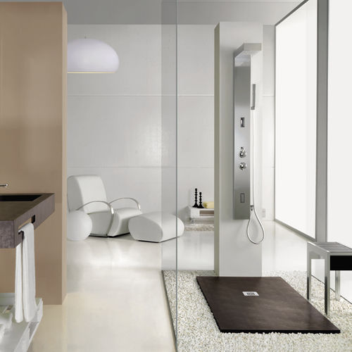 Rechteckige Duschwanne - BASE NUDE - ACQUABELLA - zum Aufstellen / bodengleich / extraflach