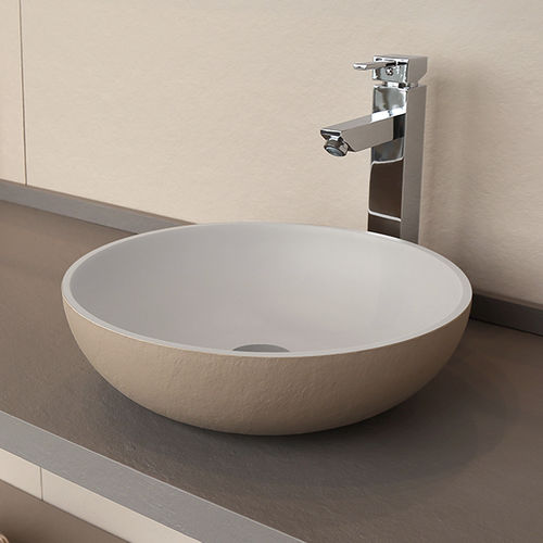 Aufsatzwaschbecken - ON-TOP - ACQUABELLA - Verbundwerkstoff / Schiefer / zweifarbig
