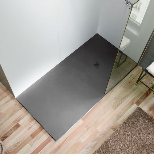 Rechteckige Duschwanne - BASE ZERO - ACQUABELLA - zum Aufstellen / bodengleich / Verbundwerkstoff