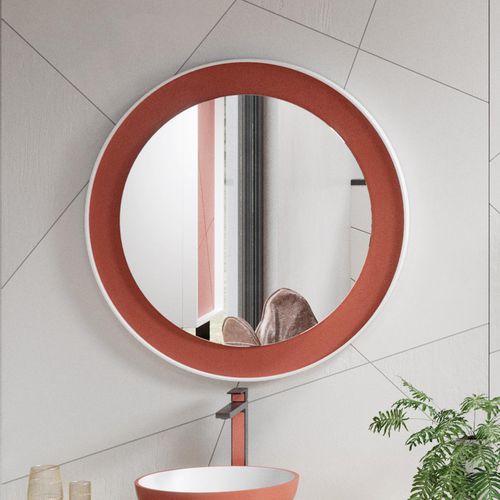 Wandmontierter Spiegel für Badezimmer - MOON - ACQUABELLA - modern / rund / Verbundwerkstoff
