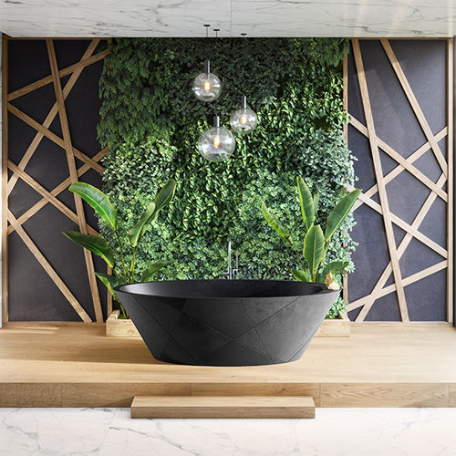 Ovale Badewanne - OPAL QUIZ - ACQUABELLA - freistehend / für Wohnungen / Mineralwerkstoff