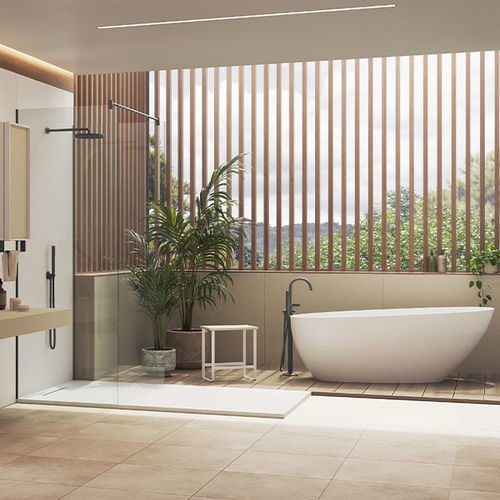 Ovale Badewanne - CHREA - ACQUABELLA - freistehend / für Wohnungen / Harz