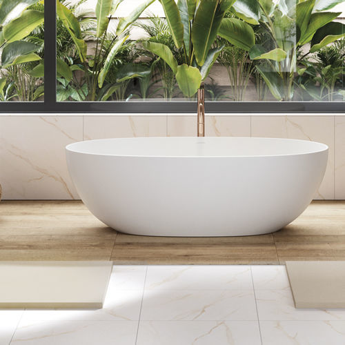 Ovale Badewanne - LECH - ACQUABELLA - freistehend / für Wohnungen / Verbundwerkstoff