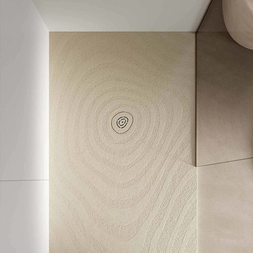 Rechteckige Duschwanne - NATUR WAVE - ACQUABELLA - extraflach / Harz / Polyester