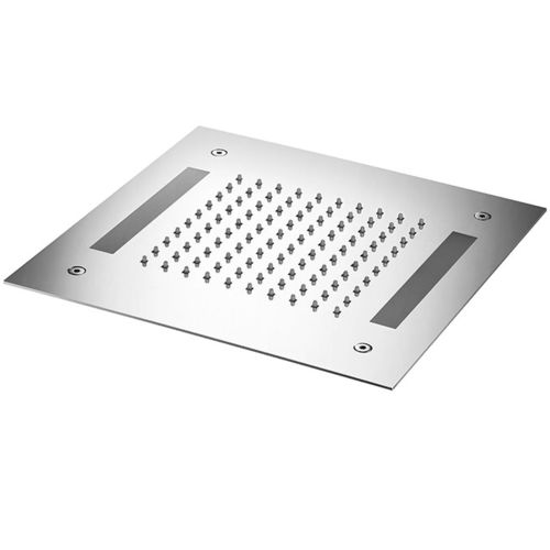 Duschkopf für Deckeneinbau - E044174 - ALMAR - quadratisch / Regenstrahl / Chromotherapie
