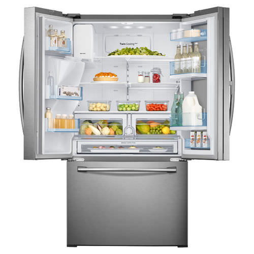 Amerikanischer Kühlschrank - RF28HDEDBSR/AA - SAMSUNG Home Appliances - für Privatgebrauch / freistehend / Edelstahl