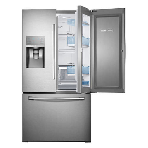 Amerikanischer Kühlschrank - RF30HDEDTSR/AA - SAMSUNG Home Appliances - für Privatgebrauch / freistehend / Edelstahl