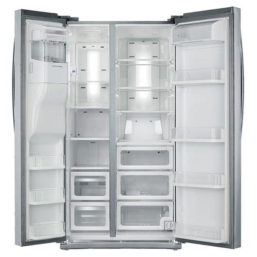 Amerikanischer Kühlschrank - RS25H5111SR/AA - SAMSUNG Home Appliances - für Privatgebrauch / freistehend / Edelstahl