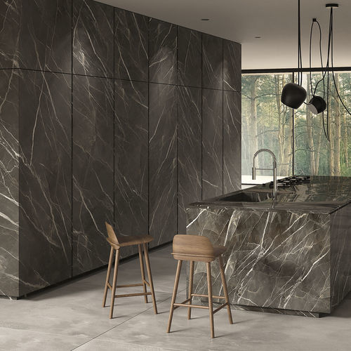 Paneel für Möbel - CALACATTA BLACK LUCIDATO STARLIT - LAMINAM - für Bad / für Küche / Wand