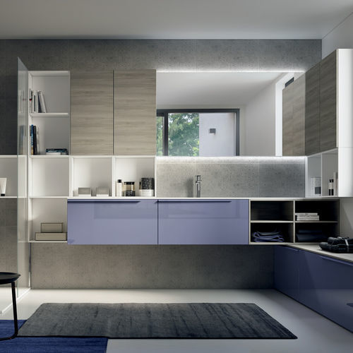Moderner Badezimmer-Schrank - B 09 - LASAIDEA - für Privatgebrauch / Holz / lackiert